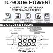 Controlador De Temperatura Full Gauge TC900E POWER Refrigeração e Degelo Bivolt
